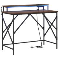 Biurko Brązowy dąb 100 x 50 x 86.5 cm Materiał drewnopochodny