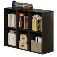 REGAŁ OTWARTY KOMODA KOSTKA 3x2 POJEMNY NA KSIĄŻKI BIUROWY CZARNY