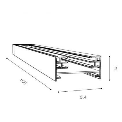 Szynoprzewód Track AZ4728 Azzardo do 1-fazowego systemu metalowy 1m biały na Arena.pl