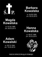 Tablica nagrobna Tabliczka nagrobkowa 30x20 krzyż