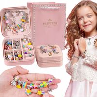 ZESTAW DO ROBIENIA BRANSOLETEK NASZYJNIKÓW ZAWIESZKI KORALIKI + KUFEREK