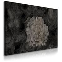 Obraz Na Płótnie Do Sypialni Biała Dalia Kwiaty Abstrakcja 90cm x 60cm