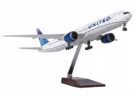 MODEL SAMOLOTU BOEING 777 UNITED AIRLINES KOLEKCJONERSKA REPLIKA 47CM 1:157