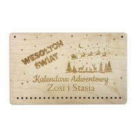 KALENDARZ ADWENTOWY z grawerem dla dziecka  BAZA  08