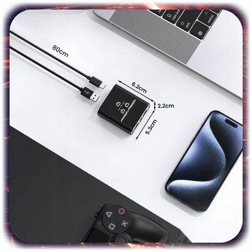 SPLITTER LAN 1x2 SWITCH ROZDZIELACZ ADAPTER 2xRJ45 ETHERNET 1000Mbps 1GB na Arena.pl