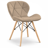 Krzesło tapicerowane welwet Zoe II taupe do kuchni i jadalni