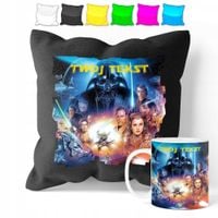 ZESTAW: KUBEK + POSZEWKA - GWIEZDNE WOJNY - PREZENT WIELE WZORÓW + IMIĘ