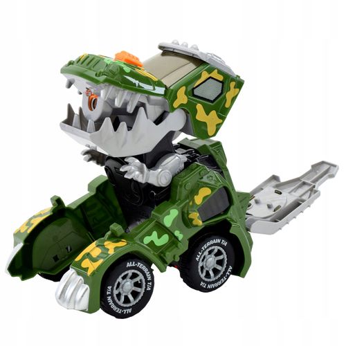 AUTO ROBOT ZABAWK DINOZAUR ZIEJE PARĄ SAMOCHÓD 2W1 na Arena.pl