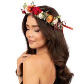 WIANEK na głowę Miss Glow BOHO ślubny PANIEŃSKI kwiaty REGIONALNY FOLK