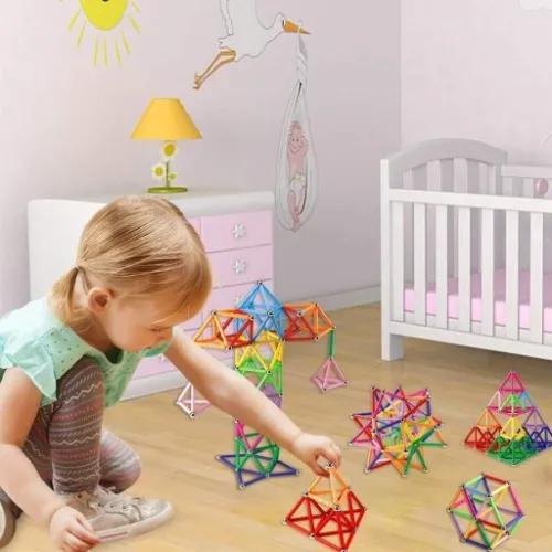 KLOCKI MAGNETYCZNE KULKI SŁUPKI ZESTAW XXL 250el. na Arena.pl