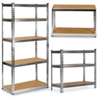 Regał metalowy magazynowy 183 x 90 x 40 cm Humberg HR-853 srebrny