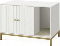 Domek dla kota Feandrea biały prostokątny 80 cm x 50 cm x 55 cm