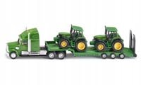 SIKU 1837 Ciężarówka z przyczepą i dwoma traktorami JOHN DEERE 1:87