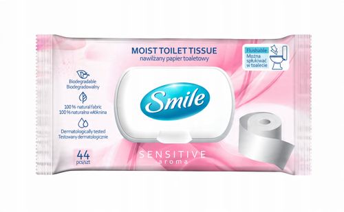 smile papier toaletowy nawilżany flip top, 44szt. na Arena.pl