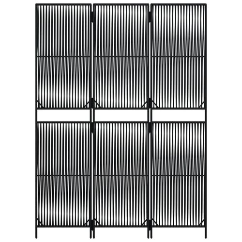 Parawan 3-panelowy, czarny, polirattan na Arena.pl