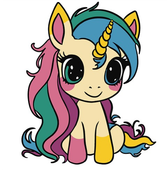 Zestaw Kreatywny Malowanie Po Numerach Tęczowy Jednorożec 25X25 Qb900-012