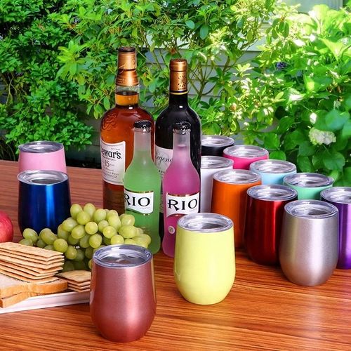 Kubek termiczny do picia yerba mate kawy herbaty z pokrywką czarny 350ml na Arena.pl