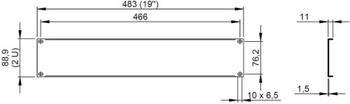 Panel maskujący zaślepka szafa Rack 19" 2U stal Adam Hall 87222 STL czarny na Arena.pl