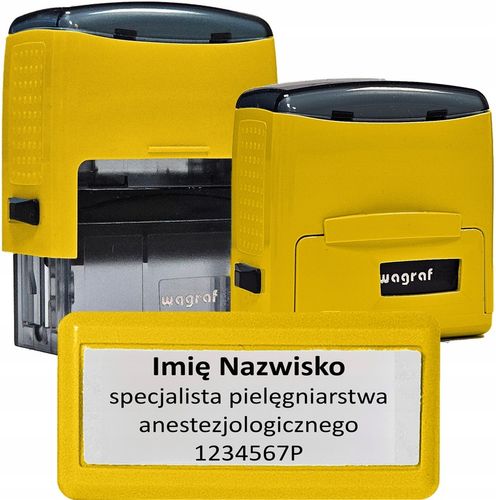 Pieczątka Wagraf B2s do 4 wersów - 12 kolorów obudowy - IMIENNA - FIRMOWA na Arena.pl