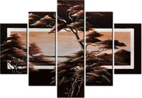 105CM 150CM OBRAZ 5 ELEM AFRYKAŃSKI KRAJOBRAZ DRUK