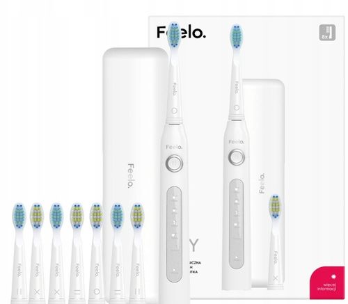 Szczoteczka elektryczna dla dzieci 7+ do zębów FEELO EASY 8 końcówek na Arena.pl