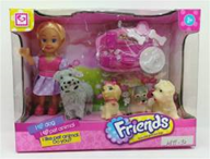 Lalka Z Pieskami Zestaw Dla Dzieci  K899-92