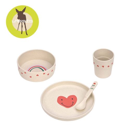 Lassig Komplet naczyń dla dzieci Happy Rascals Heart lavender na Arena.pl