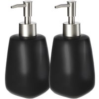 Dozownik Na Mydło Płyn Pojemnik Czarny 2 x 400ml