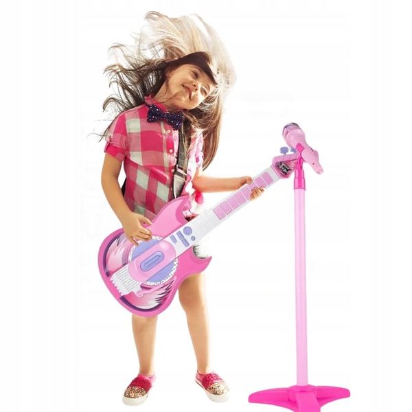 GITARA ELEKTRYCZNA MIKROFON STATYW DLA DZIECI MP3 zdjęcie 8
