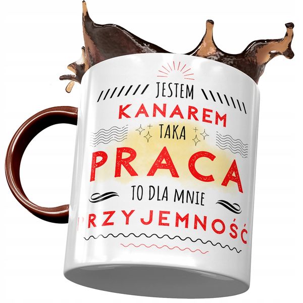 Kubek Bordowy Dla Kanara Dla Mnie Przyjemność Z Nadrukiem Ze Zdjęciem zdjęcie 1