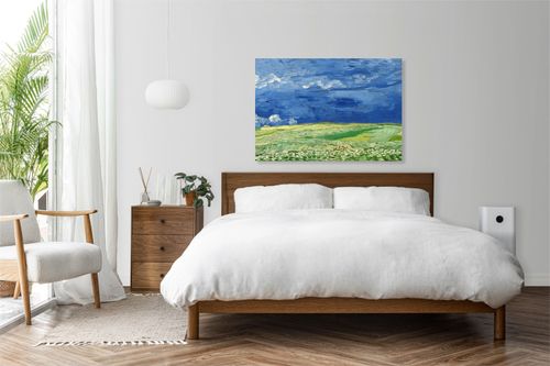 Obraz 90x40cm Wheatfield under Thunderclouds, Van Gogh Vintage na Arena.pl