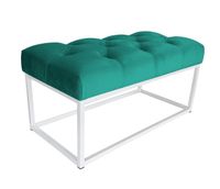 Ławka CHESTERFIELD LOFT podstawa biała pufa podnóżek MG20