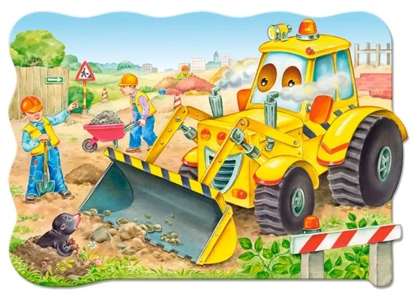 Puzzle maxi 20 elementów. Buldożer w akcji zdjęcie 2