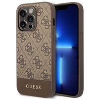 Guess GUHCP14LG4GLBR iPhone 14 Pro 6,1" brązowy/brown hard case 4G