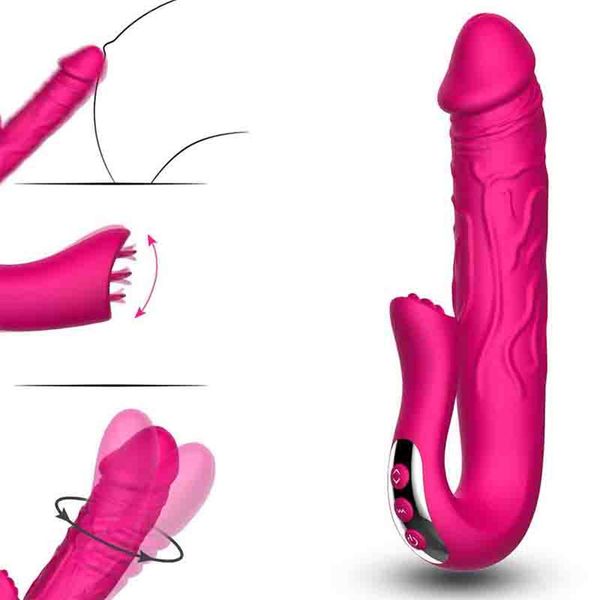 Realistic Tongue Stimulating Dildo Vibrator zdjęcie 11