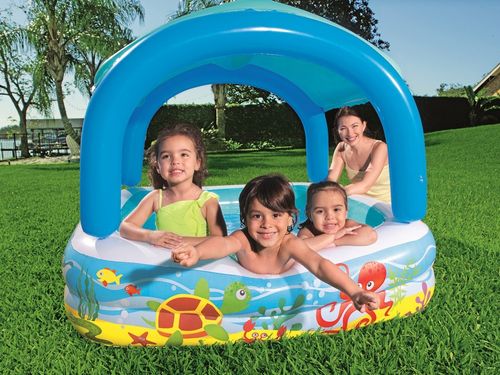 Basenik dla dzieci z daszkiem 140 x 140 x 114 cm Bestway 52192 na Arena.pl