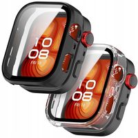 2 x OCHRONNE ETUI CASE COVER Z SZYBKĄ NA HUAWEI WATCH FIT 4 PRO - CLEAR + B