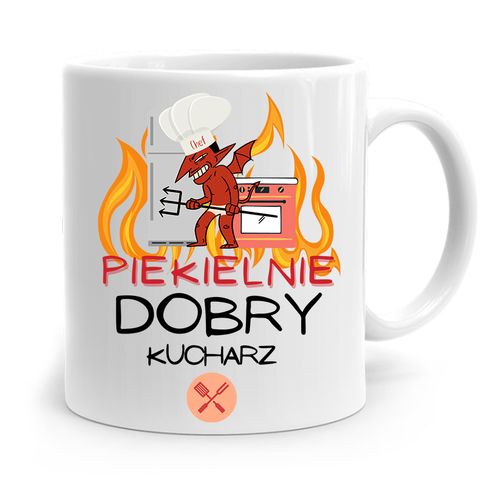 Kubek Prezent Dla Piekielnie Dobrego Kucharza Z Nadrukiem Ze Zdjęciem na Arena.pl