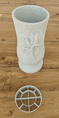 Wazon Nagrobny, Wazon na cmentarz Memorial Rose - Biały Marmurek na Arena.pl