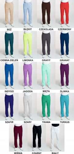 Spodnie męskie medyczne ochronne z HAFTOWANYM TWOIM LOGO napisem na Arena.pl