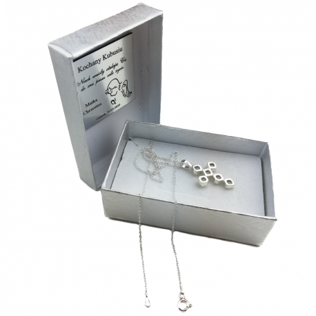 SREBRNY KRZYŻYK OZDOBNY Z CYRKONIAMI SREBRO PRÓBY 925 DOSTĘPNY W RÓŻNYCH KOLORACH na Arena.pl