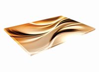 SZKLANA DESKA KUCHENNA 30x20 342a Złota tkanina