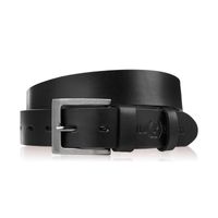 pasek męski skórzany premium z klasyczną klamrą elegancki czarny 100 cm