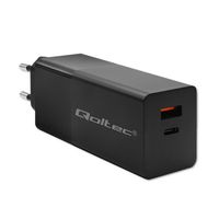 Qoltec Mocna Ładowarka GaN POWER PRO 1xUSB-C 1xUSB 100W 5-20V 1.5-3.35A PD