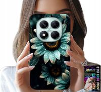 ETUI DO XIAOMI NOTE 14 PRO 5G - NIEBIESKA GERBERA STOKROTKA KWIAT +FOLIA