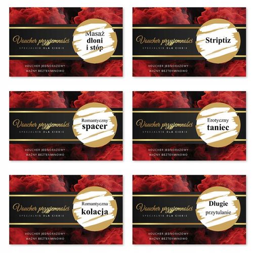 25x VOUCHERY PRZYJEMNOŚCI ZDRAPKI MIŁOŚCI walentynki Prezent Kupon +KOPERTA na Arena.pl