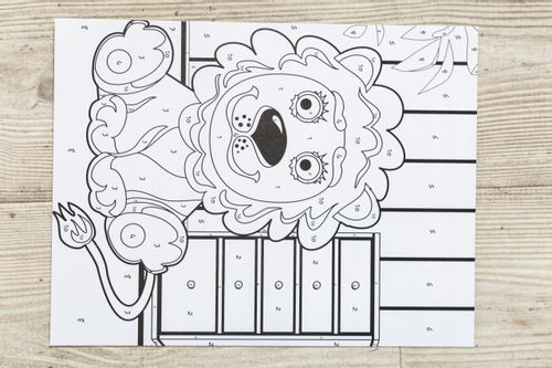 Kolorowanka obrazek rysowanie po numerach kredki na Arena.pl