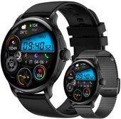 smartwatch damski rubicon rncf35 black bransoleta + pasek