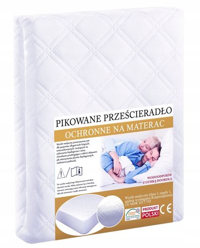 OCHRANIACZ NAKŁADKA NA MATERAC 90x200 WODOODPORNY PIKOWANY GUMKA DOOKOŁA na Arena.pl