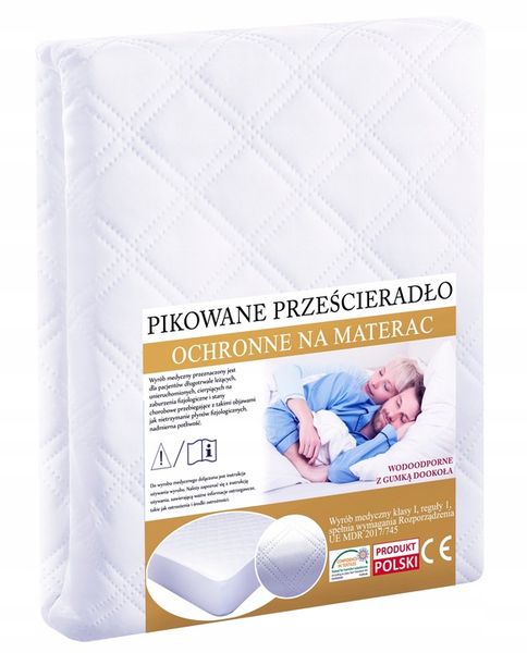 OCHRANIACZ NAKŁADKA NA MATERAC 90x200 WODOODPORNY PIKOWANY GUMKA DOOKOŁA zdjęcie 10